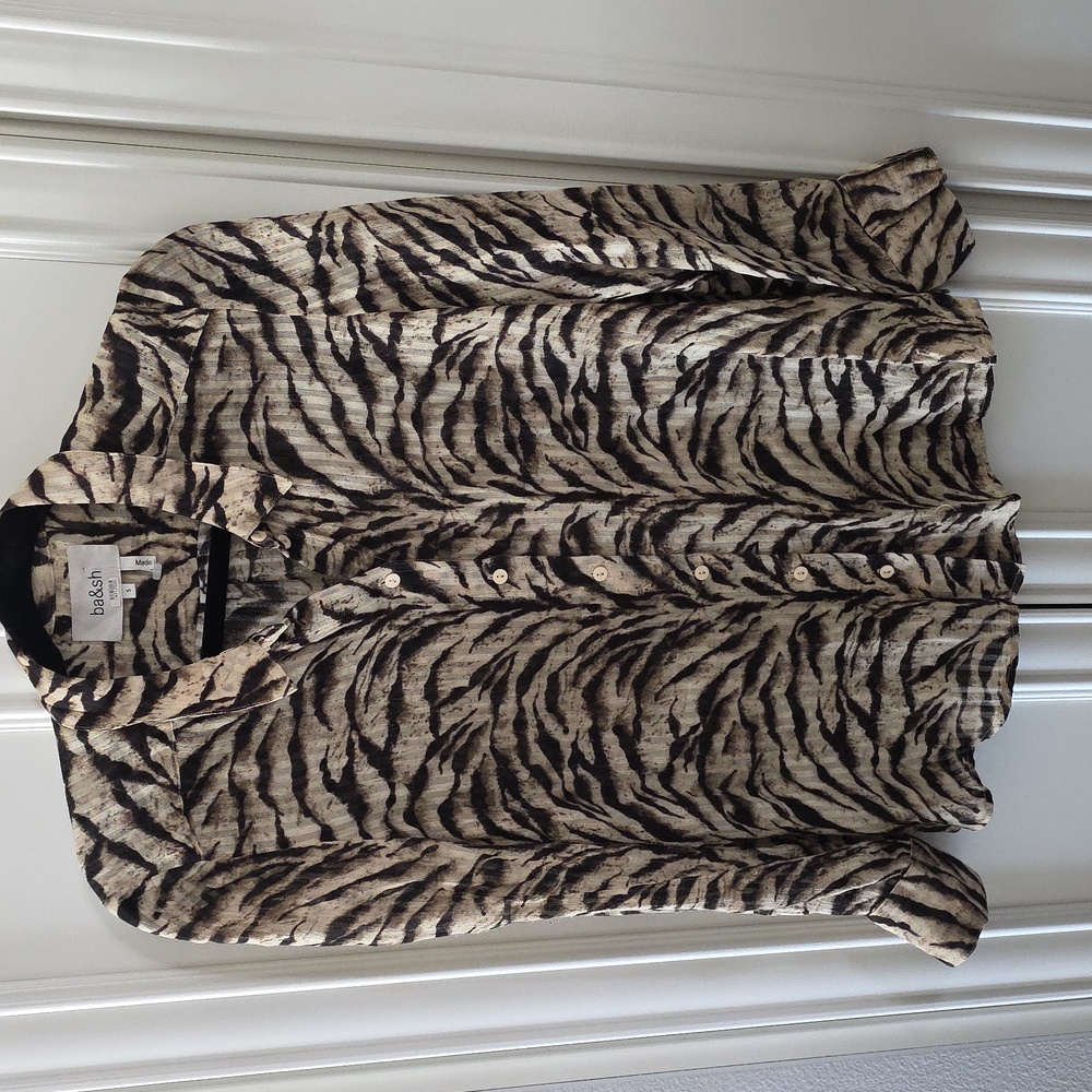 BA&SH | $240 Isaac Zebra Print Blouse - Picture 8 of 12